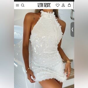 12th Tribe Vera White Payette Mini Dress